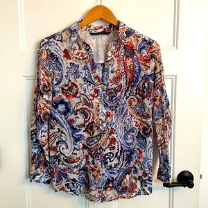 Zara Multi-Colour Cotton Popover Shirt, Medium